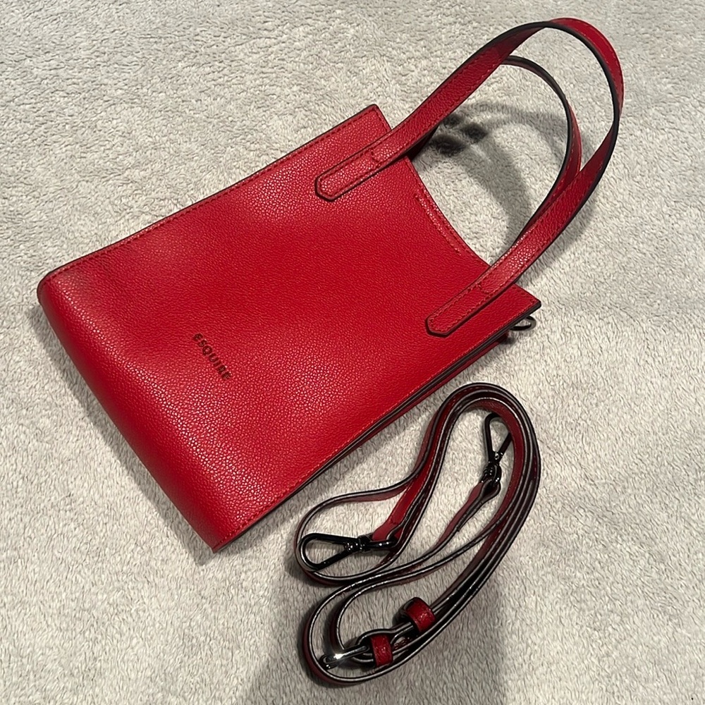 NWOT ESQUIRE Red Mini Tote